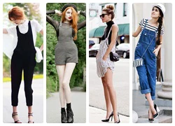 Mix quần yếm chất như fashionista