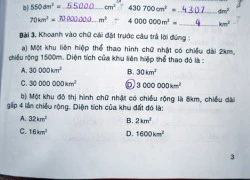 Một bài toán lớp 4 hai đáp án sai