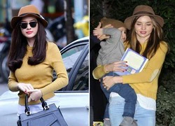 Phương Trinh copy y chang đồ ra phố của Miranda Kerr