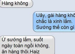 Tin nhắn vui: Yêu cô 'hàng không'