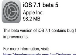 Apple tung bản beta 5 của iOS 7.1, hỗ trợ tốt hơn cho Siri và bàn phím ảo