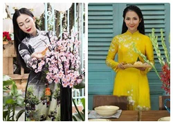 "Bà hoàng" Linh Nga nền nã với áo dài