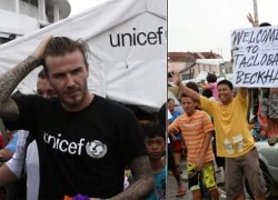 Beckham tặng thiệp Valentine cho nạn nhân bão Haiyan tại Philippines