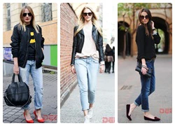 Boyfriend jeans và những cách mix đơn giản