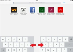 Cách chia đôi bàn phím ảo trên iPad
