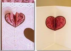 'Đốn tim' chàng bằng thiệp Valentine handmade 3D