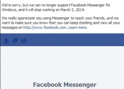 Facebook Messenger đóng cửa trên Windows vào tuần tới