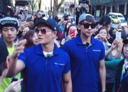 Hàng ngàn fans Úc chen lấn xem Rain và Kim Woo Bin quay "Running Man"