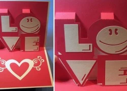 Làm thiệp nổi siêu đáng yêu cho mùa Valentine