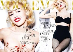 Miley Cyrus táo bạo khoe ngực trần