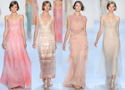 Ngắm đầm dạ tiệc Badgley Mischka xuân hè 2014