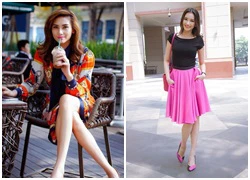 Ngọc Trinh, Thanh Hằng đổi phong cách cho street style đầu xuân