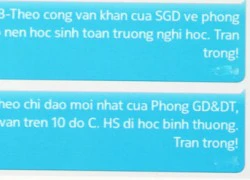 Nhiệt độ thay đổi liên tục &#8211; phụ huynh nháo nhác vì tin nhắn nghỉ học