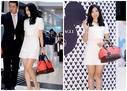 Park Shin Hye tràn đầy sức sống với crop top trắng xinh tươi