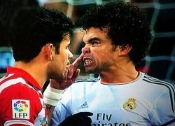 Pepe xì mũi vào mặt Diego Costa