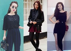 Street style mùa Valentine toàn màu tối của sao Việt