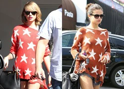 Taylor Swift và Selena Gomez mặc áo đôi