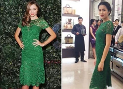 Trang phục 'sinh đôi' với Miranda Kerr của người đẹp Việt