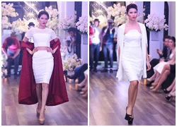 Trang Trần khoe eo thon khi catwalk