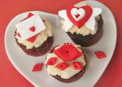 Trang trí cupcake tình tứ cho Valentine