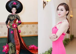 Trương Thị May diện áo dài 200 triệu kết từ tóc