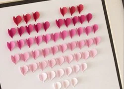 Tự chế bức tranh trái tim độc đáo làm quà Valentine