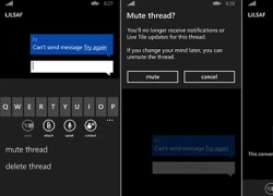 Windows Phone 8.1 sẽ cho phép tắt thông báo và cập nhật Live Tile của một đoạn hội thoại nhất định