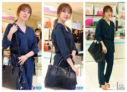 Yoon Eun Hye thu hút với jumpsuit denim cá tính