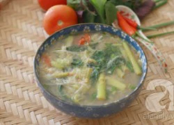 [Chế biến] - Canh bồng khoai nấu tôm