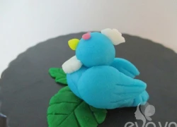 [Chế biến] - Fondant hình chim xanh