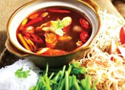 [Chế biến] - Lẩu gân cá chua cay