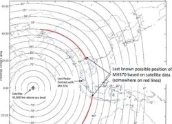 Công bố bản đồ mới về vùng nghi vấn của máy bay Malaysia mất tích
