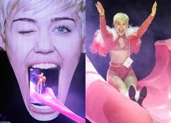 Công nhân đi kiện vì chiếc lưỡi khổng lồ của Miley Cyrus