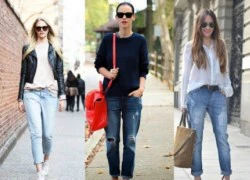 Diện boyfriend jeans khỏe khoắn cuối tuần