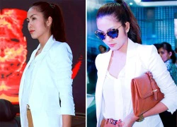 Hà Tăng mãi đam mê 1 chiếc blazer trắng!