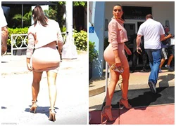 Kim Kardashian gây choáng với vòng 3 to bất thường