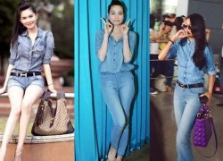 Mỹ nhân Việt phủi bụi cùng denim on denim