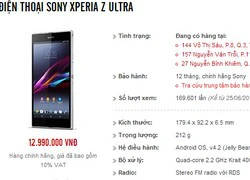 Sony giảm giá Xperia Z Ultra thêm 1 triệu đồng