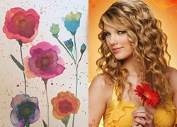 Taylor Swift trổ tài vẽ tranh hoa