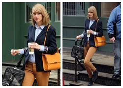 Taylor Swift xinh xắn dẫn mèo cưng đi dạo phố