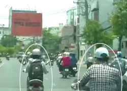 Tên cướp giật đồ của cô gái lọt vào camera hành trình trên ô tô