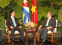 Thủ tướng Nguyễn Tấn Dũng hội đàm với Chủ tịch Cuba Raul Castro