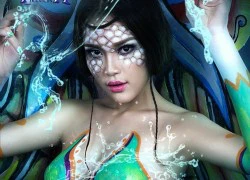 Tiên Kỷ thu hút mọi ánh nhìn với bộ body painting ấn tượng