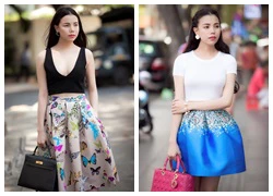 Trà Ngọc Hằng diện crop-top xuống phố ngày cuối tuần