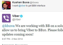 Viber chuẩn bị ra mắt trên BlackBerry 10