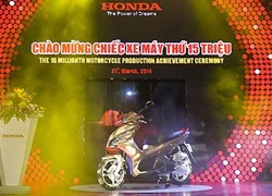 Xuất xưởng xe máy Honda thứ 15 triệu tại Việt Nam