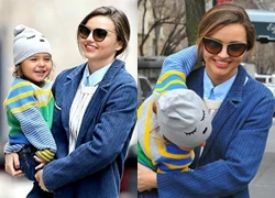 Bé Flynn nghịch ngợm trong vòng tay Miranda Kerr