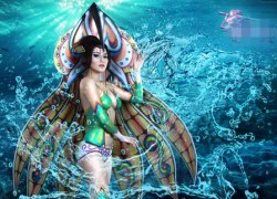 Bộ cosplay bodypainting lung linh của game Tiên Kỷ