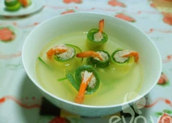 [Chế biến] - Canh bí ngòi cuộn tôm