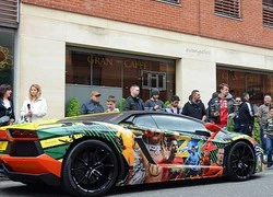 Lamborghini Aventador phiên bản World Cup bất ngờ xuất hiện tại London